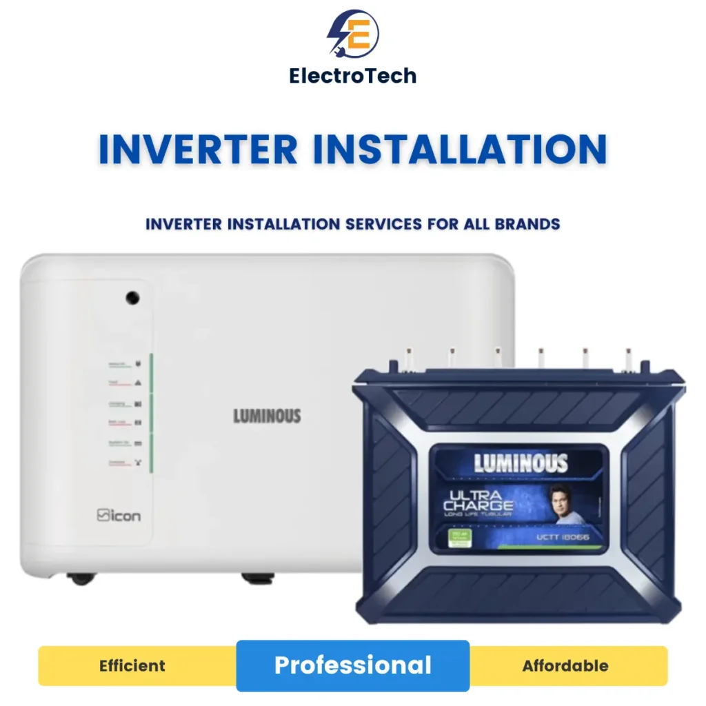 Inverter Installation Service at Your Doorstep | All Brands: Luminous, Exide, Microtek, Amaron | Tubular, Local, or Flat Batteries Available at Affordable Rates